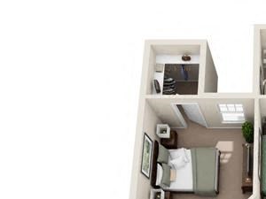 1 bed 1 bath The Barcelona Floor Plan 1 bed 1 bath The Barcelona Floor Plan at Century Capital City Apartments , Tallahassee, Florida