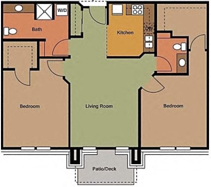 2 Bedroom 1.5 Bathroom