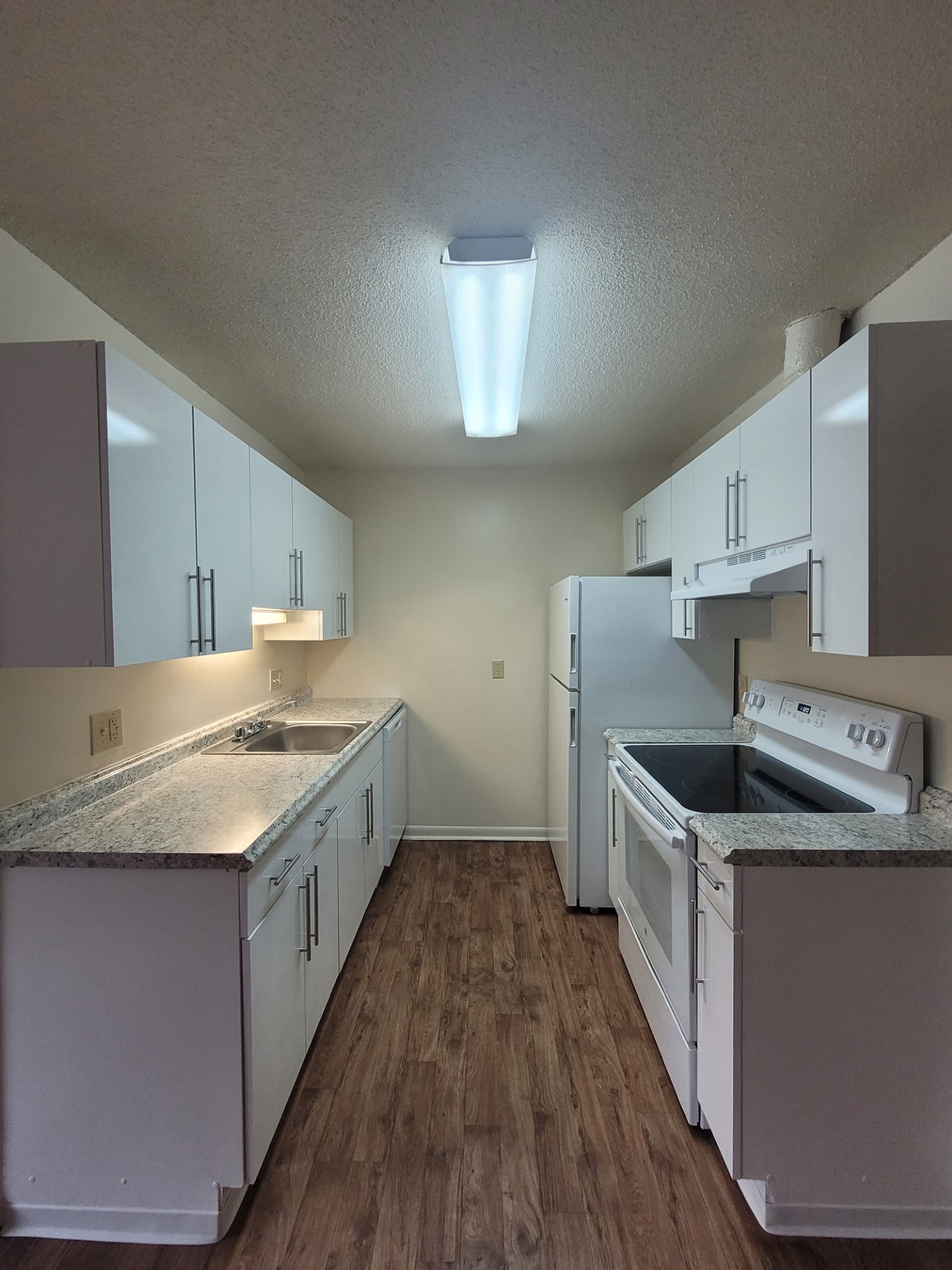 Granite countertops, renovated kitchen