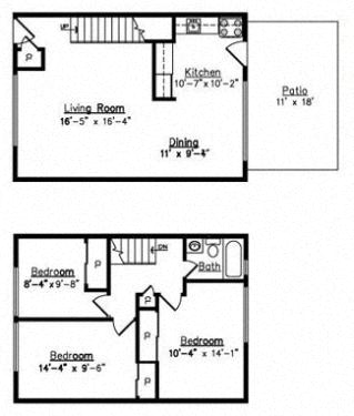 3 Bedroom 1 Bath Elm