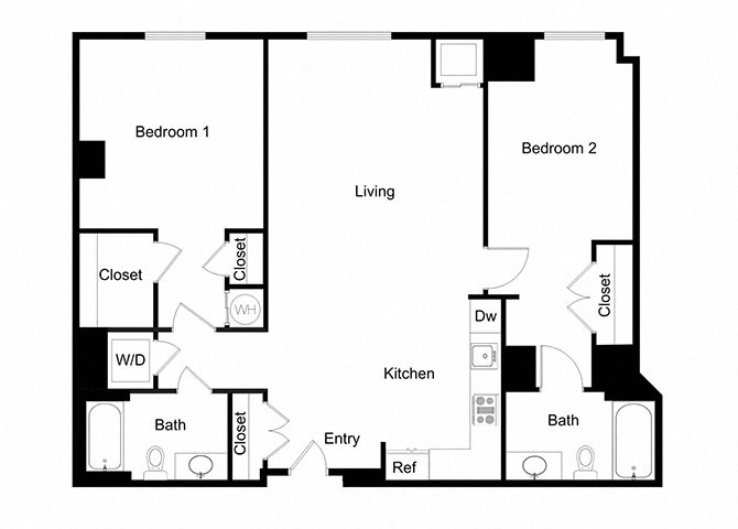 2x2 B04-1 Floor Plan 2x2 B04-1 Floor Plan
