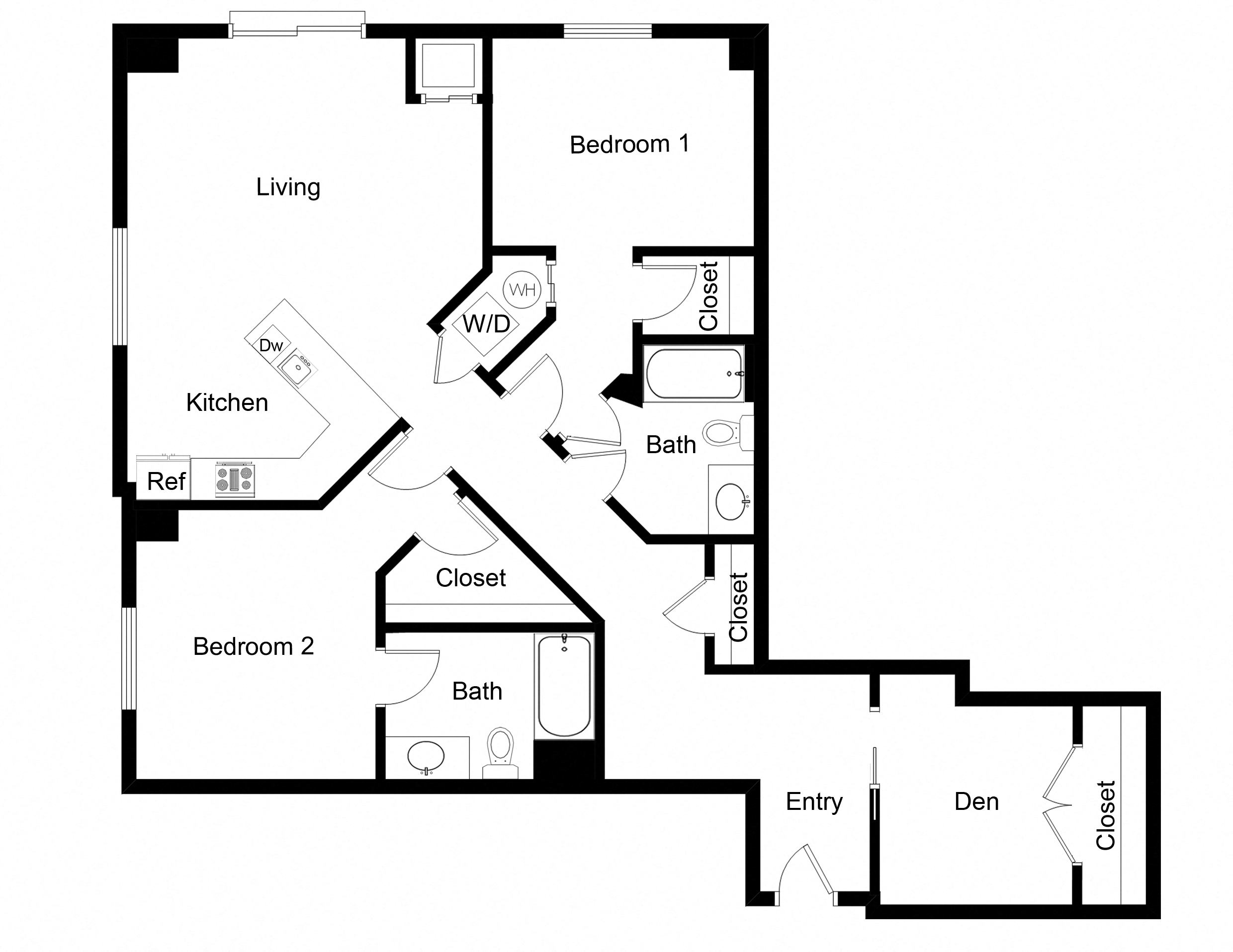 NoBe Floor Plans 2x2BD04