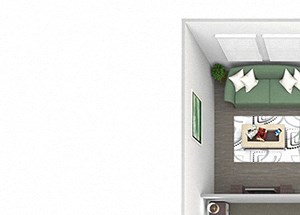 Enclave at Cherry Creek A studio floor plan 3D