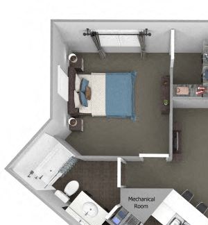 Perimeter Gardens at Georgetown - Element - 1 bedroom - 1 bath - 3D Perimeter Gardens at Georgetown - Element - 1 bedroom - 1 bath - 3D