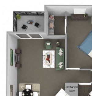 Perimeter Gardens at Georgetown - Concourse - 1 bedroom - 1 bath - 3D Perimeter Gardens at Georgetown - Concourse - 1 bedroom - 1 bath - 3D
