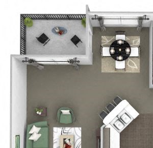 Perimeter Gardens at Georgetown - Alliance - 1 bedroom - 1 bath - 3D Perimeter Gardens at Georgetown - Alliance - 1 bedroom - 1 bath - 3D