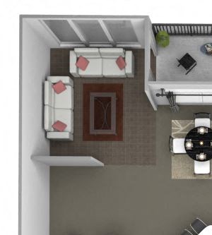Perimeter Gardens at Georgetown - Sunroom Alliance - 1 bedroom - 1 bath - 3D Perimeter Gardens at Georgetown - Sunroom Alliance - 1 bedroom - 1 bath - 3D