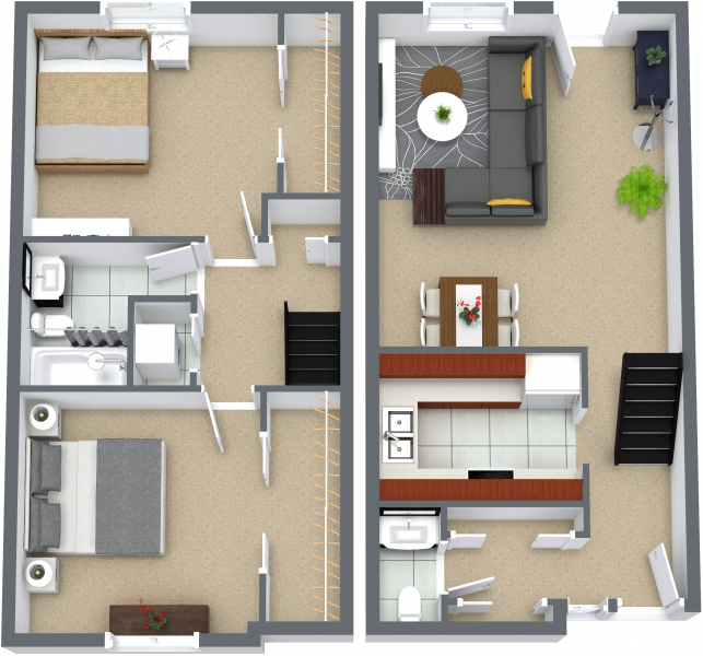  Floor  Plans  of Indian  Valley Apartments in Kent OH