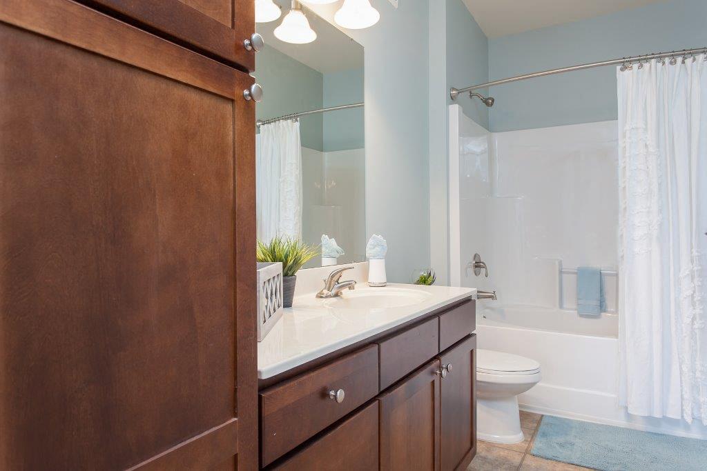 a bathroom with a sink and a toilet and a mirror