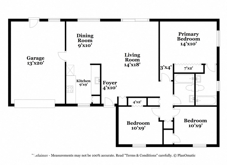 a floor plan of a house with a bedroom and a living room