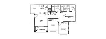 3x2 Floor plans available at Agave Apartments in Elk Grove, CA 95757