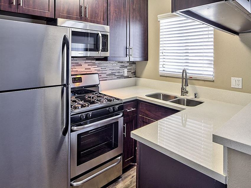 Full Kitchen View Apts in North Hollywood CA 91605 | Canyon Village - Photo Gallery 1