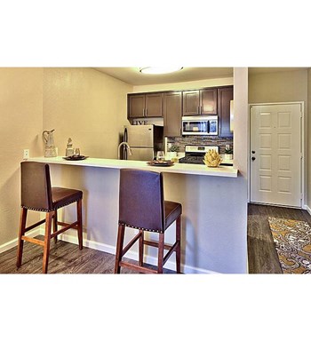 Canyon Village Apartments | Kitchen Seating Kitchen with Bar Seating Canyon Village Apts | North Hollywood CA - Photo Gallery 5