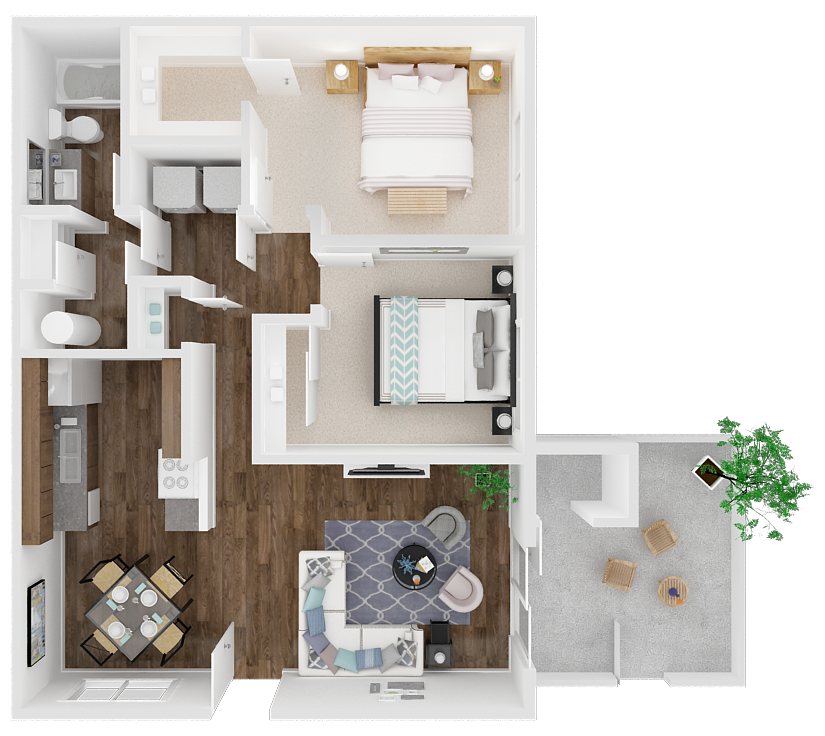 Oak Park | Turlock| Apartments | Floorplan