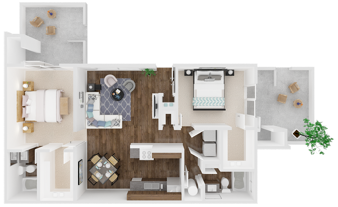 Oak Park | Turlock| Apartments | Floorplan