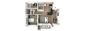 The Acorn floor plan l The Preserve at Creekside Apartments in Roseville CA 