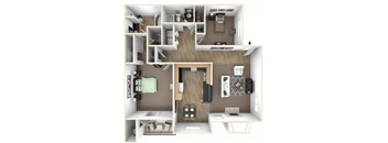 The Brook floor plan l The Preserve at Creekside Apartments in Roseville CA 