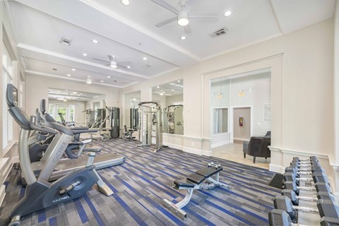 the gym at the preserve apartments