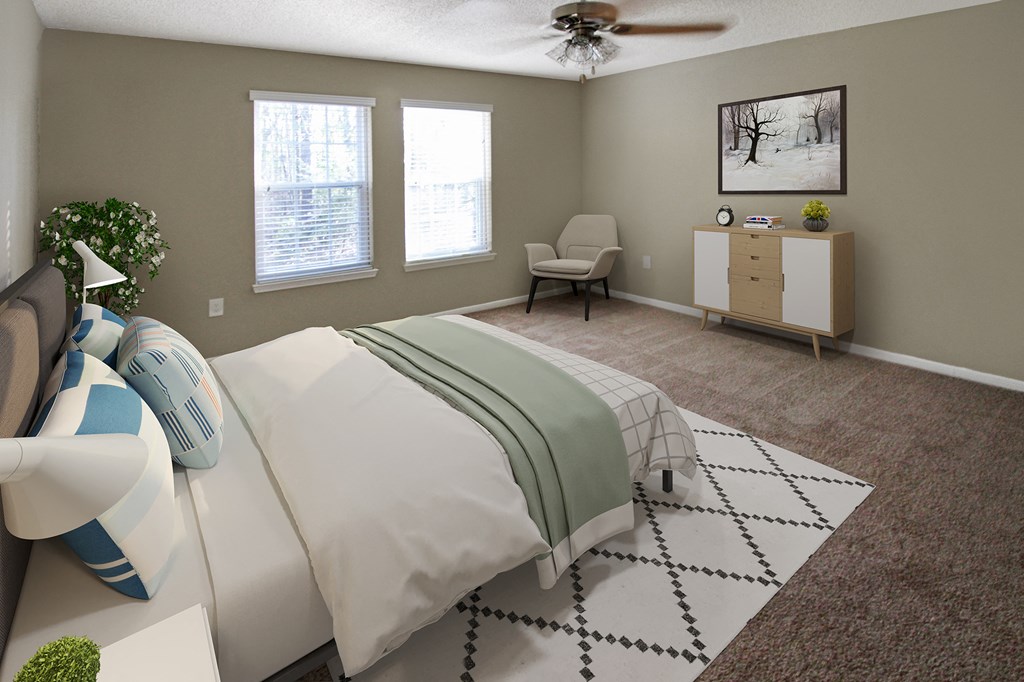 Image of furnished Bedroom of Fieldcrest Apartments in Dothan, Alabama