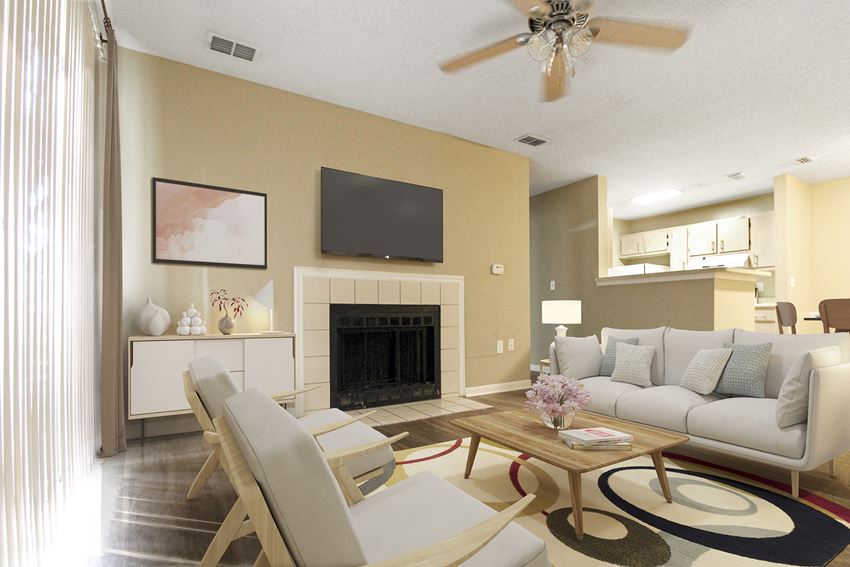 Image of furnished Fieldcrest Apartments Living Room in Dothan Alabama - Photo Gallery 1
