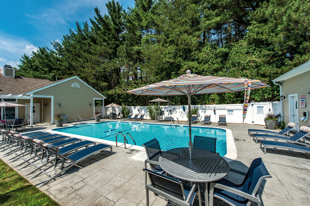 our resort style pool is centrally located in the backyard of our home