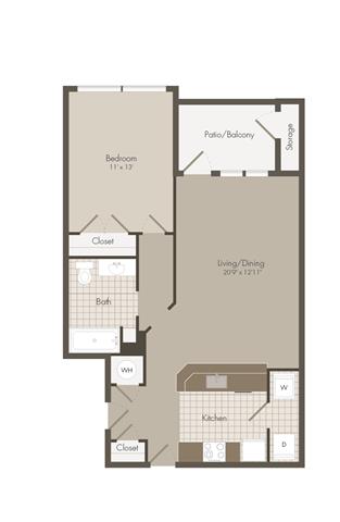 1 Bedroom 1 Bath | 868 SF