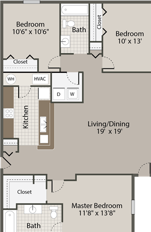 3 Bedroom | 2 Bath | 1188 SF 3 Bedroom | 2 Bath | 1188 SF