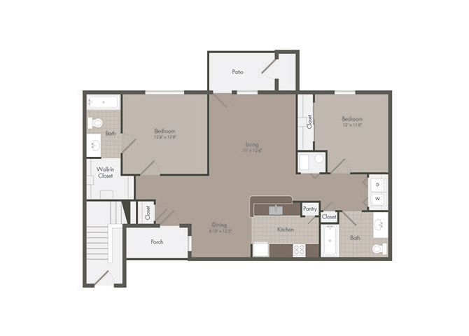 2 Bedroom | 2 Bath | 1003 SF