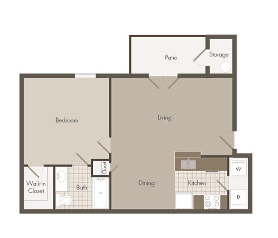 1 Bedroom | 1 Bath | 711 SF