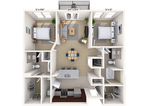 4600 West Village Place Studio-3 Beds Apartment for Rent - Photo Gallery 55