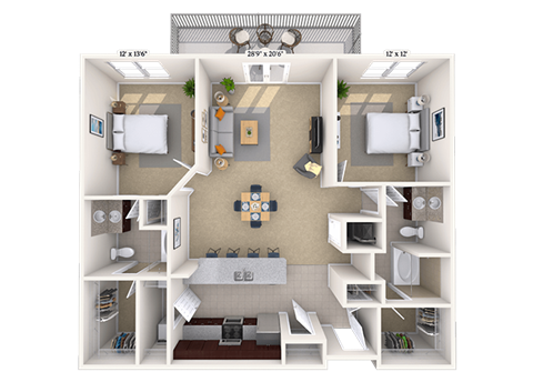 4600 West Village Place Studio-3 Beds Apartment for Rent - Photo Gallery 57