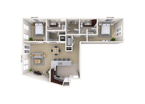 4600 West Village Place Studio-3 Beds Apartment for Rent - Photo Gallery 58