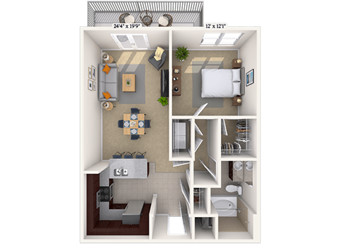 4600 West Village Place Studio-3 Beds Apartment for Rent - Photo Gallery 46