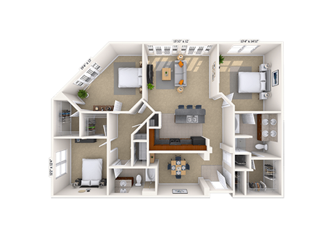 4600 West Village Place Studio-3 Beds Apartment for Rent - Photo Gallery 40