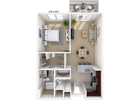 4600 West Village Place Studio-3 Beds Apartment for Rent - Photo Gallery 53