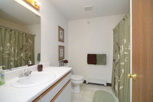 Bathroom at Vail Estates Apartments 2100 S Richland Creek Dr, Princeton, IN 47670