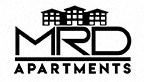 the logo for mnr apartments is shown