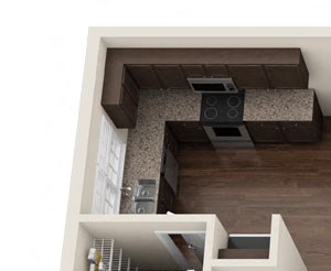 Ledgewood Apartment homes floor plan Temperance, MI