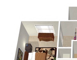 Pinecone - 3D Emberwood Apartments - Pinecone Floor Plan