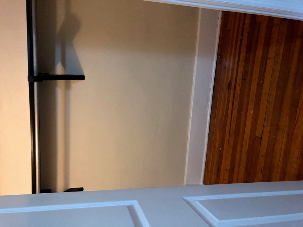 the door to the closet in the kitchen is open