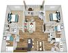B2 2 Bedroom 2 Bath 3D Floor Plan B2 2 Bedroom 2 Bath 3D Floor Plan at Rose Heights Apartments, North Carolina, 27613