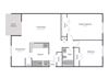 2 Bed 1 Bath Floorplan 2 Bed 1 Bath Floorplan at The Brook at Columbia, Columbia