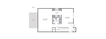 3 Bedroom 2.5 Bath Townhome Floor Plan at The Brook at Columbia, Maryland