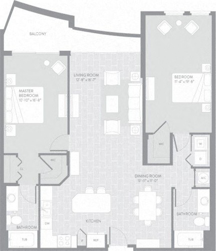 Toledo A Floor Plan at The Manor at CityPlace, Doral, Florida