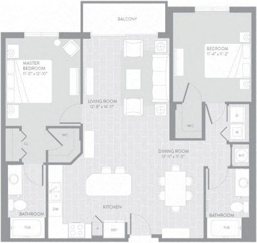 Zamora A Floor Plan at The Manor at CityPlace, Florida
