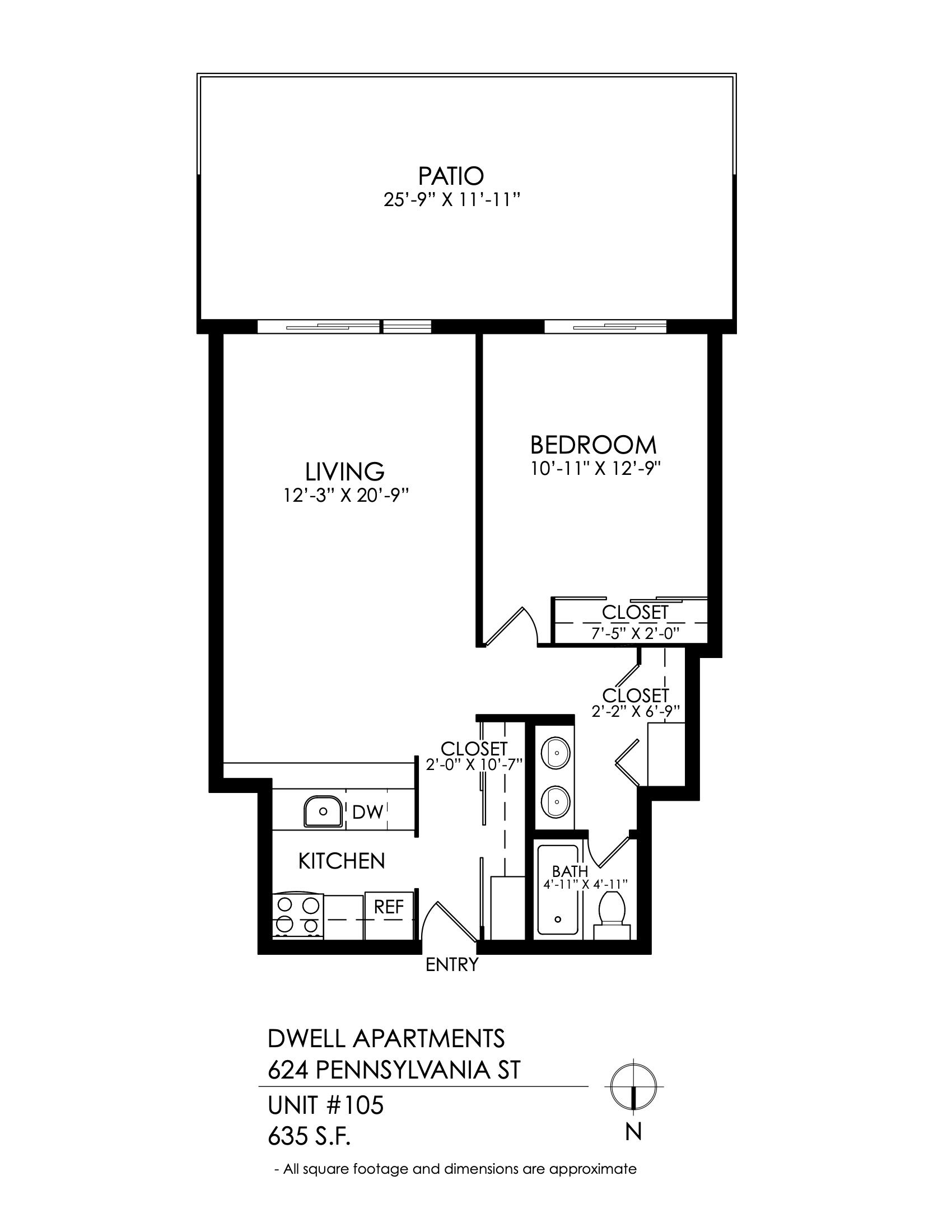 1 Bed 1 Bath