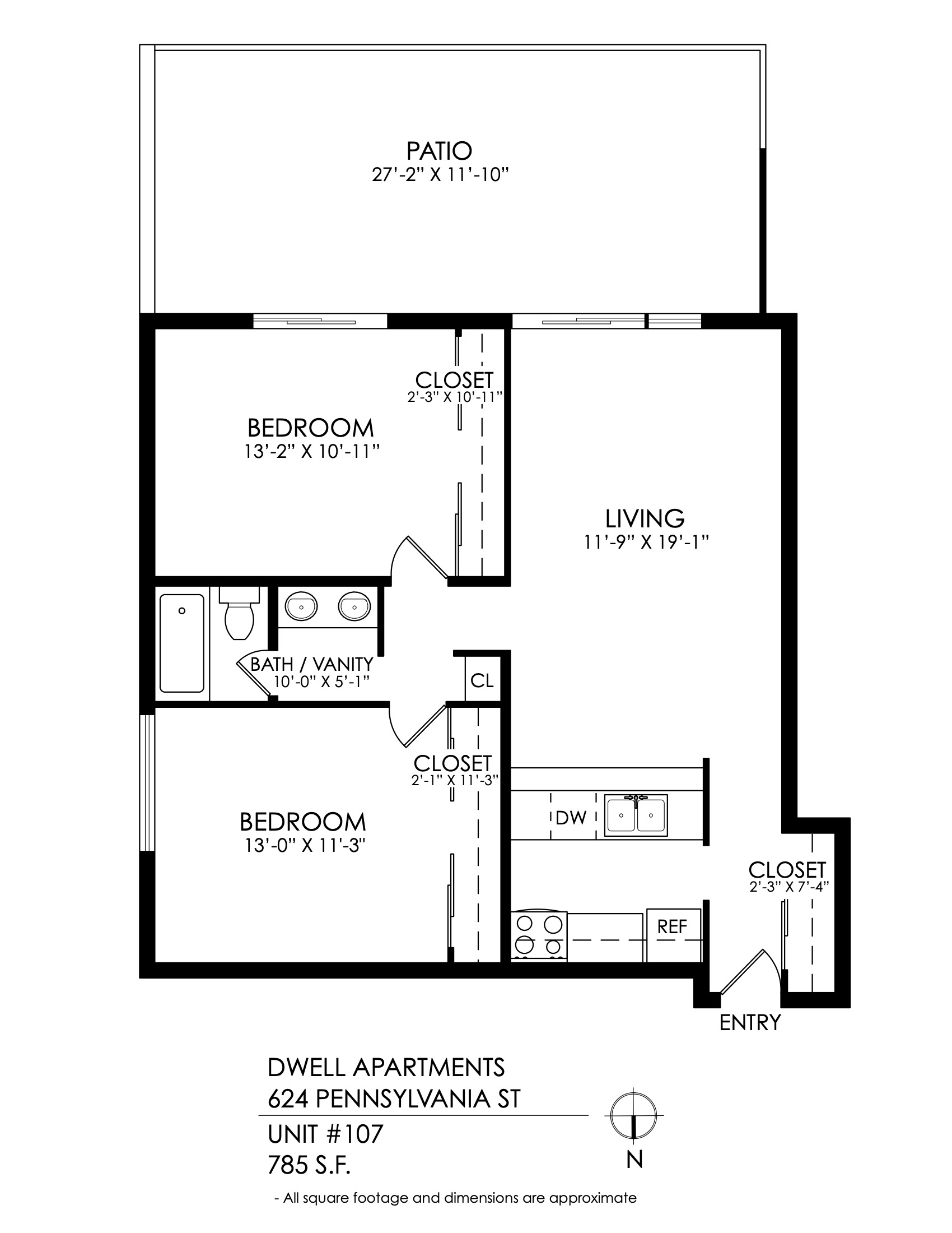 2 Bed 1 Bath