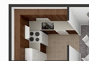 2 Bedroom 2 Bath: 1070 sq ft