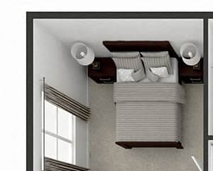 one bed apartment floor plan