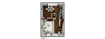 two bedroom townhome floor plan main floor
